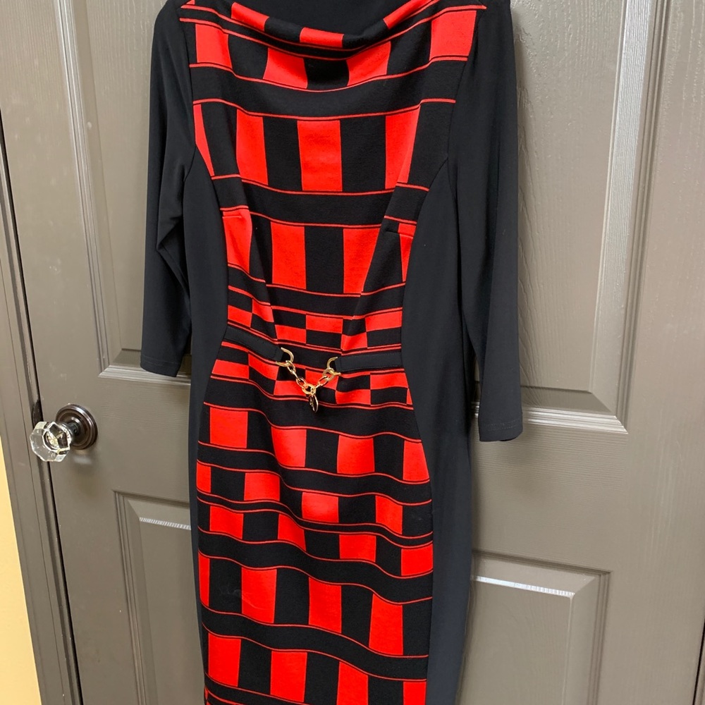 Joseph Ribkoff Black/Red Dress
